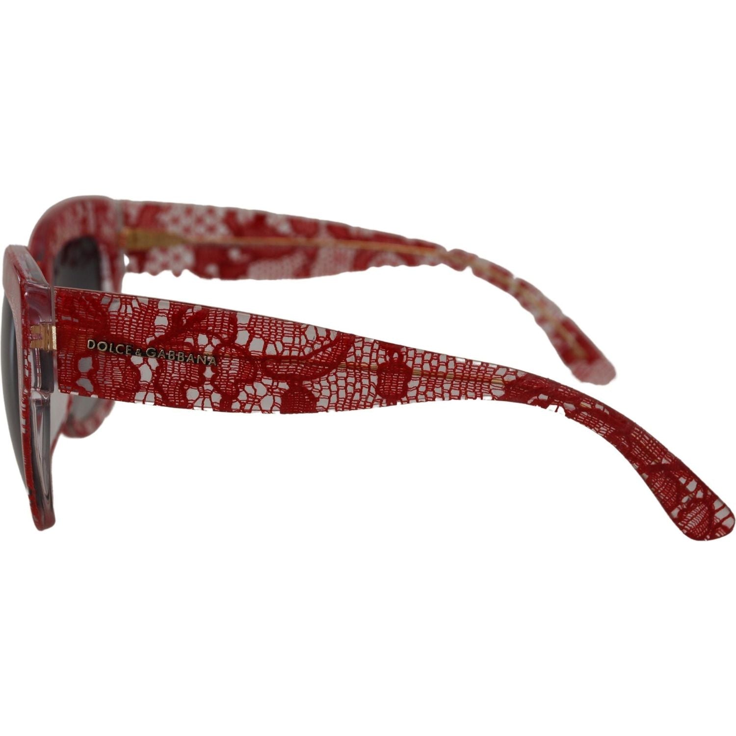 Dolce & Gabbana Red Lace Acetate Rectangle Shades  DG4231F  Sunglasses