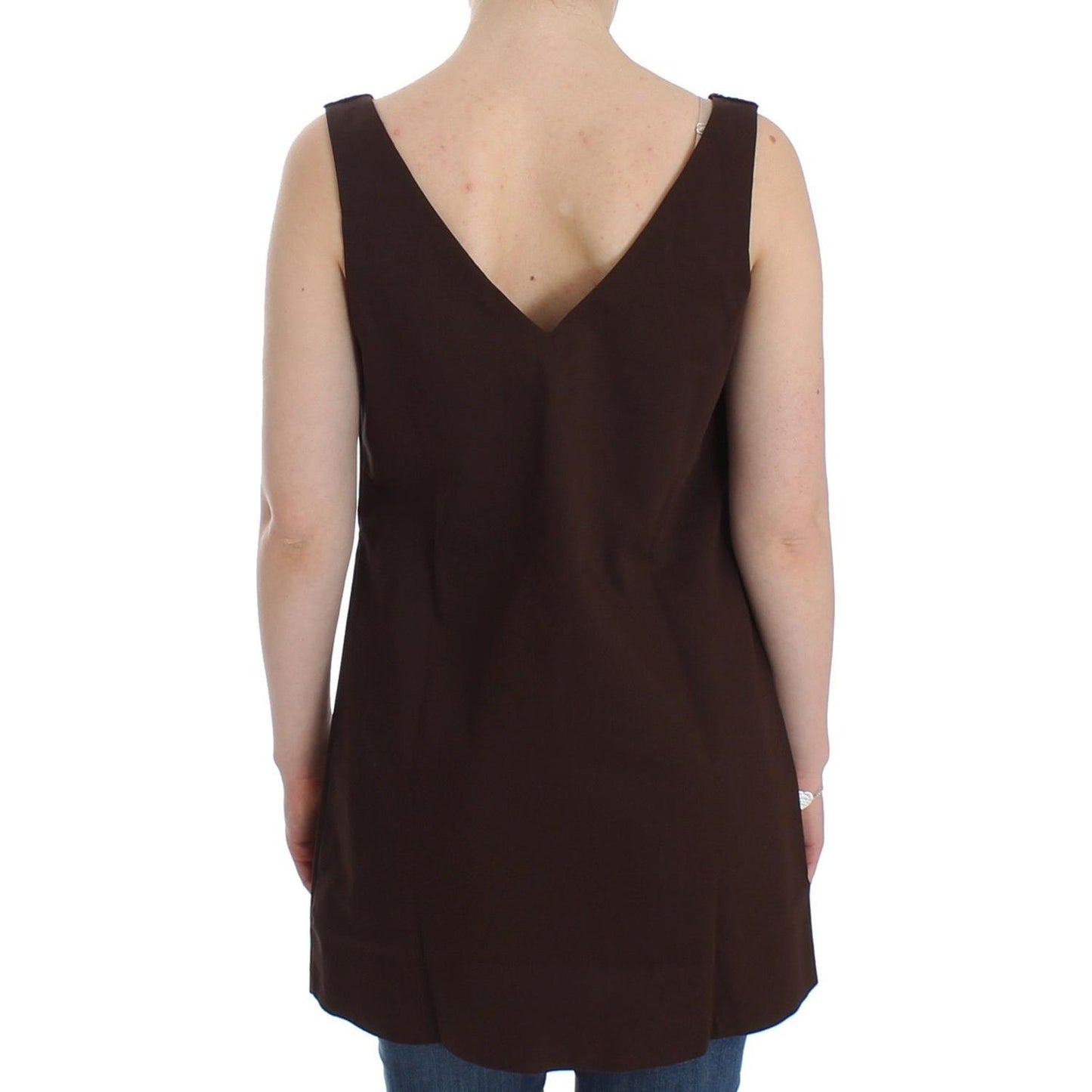 Ermanno Scervino Chic Brown Tunic Cotton Dress Top Dresses Ermanno Scervino