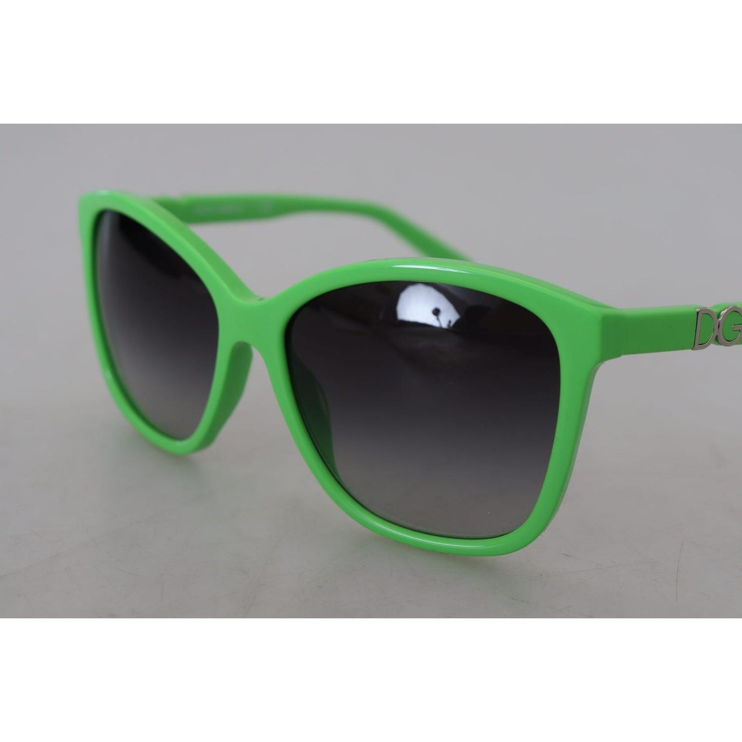 Dolce & Gabbana Chic Green Acetate Round Sunglasses Dolce & Gabbana