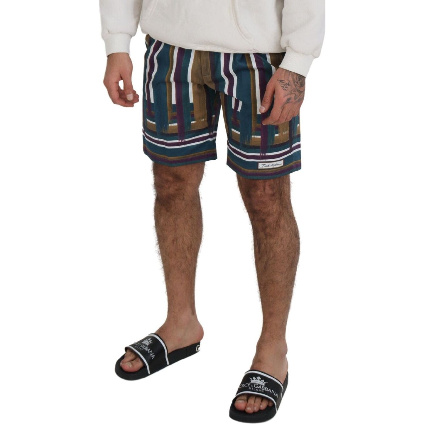 Dolce & Gabbana Chic Multicolor Chino Shorts - Regular Fit Shorts Dolce & Gabbana