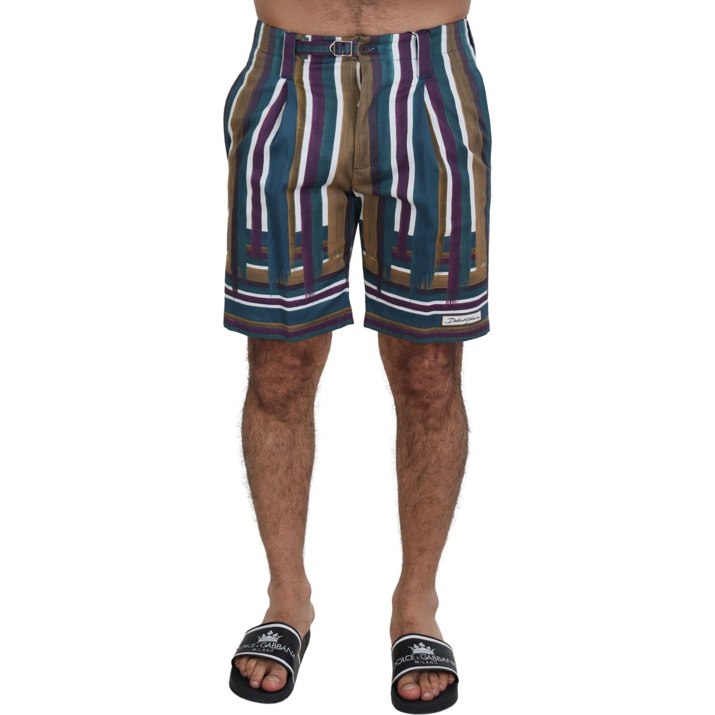 Dolce & Gabbana Chic Multicolor Chino Shorts - Regular Fit Shorts Dolce & Gabbana