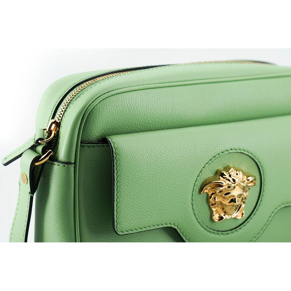 Versace Elegant Mint Green Leather Camera Case Bag Crossbody Bag Versace