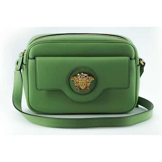 Versace Mint Green Calf Leather Camera Shoulder Bag Versace