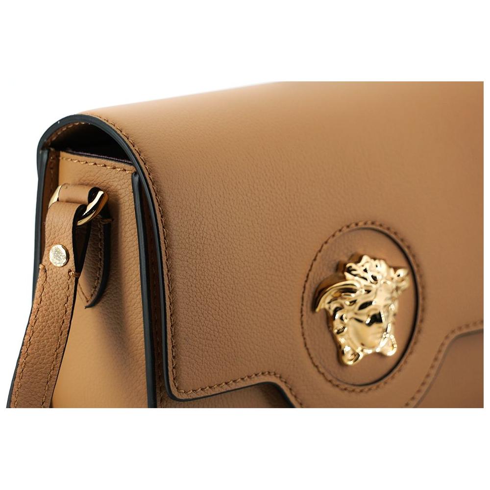 Versace Brown Calf Leather Shoulder Bag 1728,67466920096,Bags,Crossbody Bags - Women - Bags,New with tags,Shoulder Bags - Bags,Shoulder Bags - Women - Bags,Versace,Women,Women - Bags