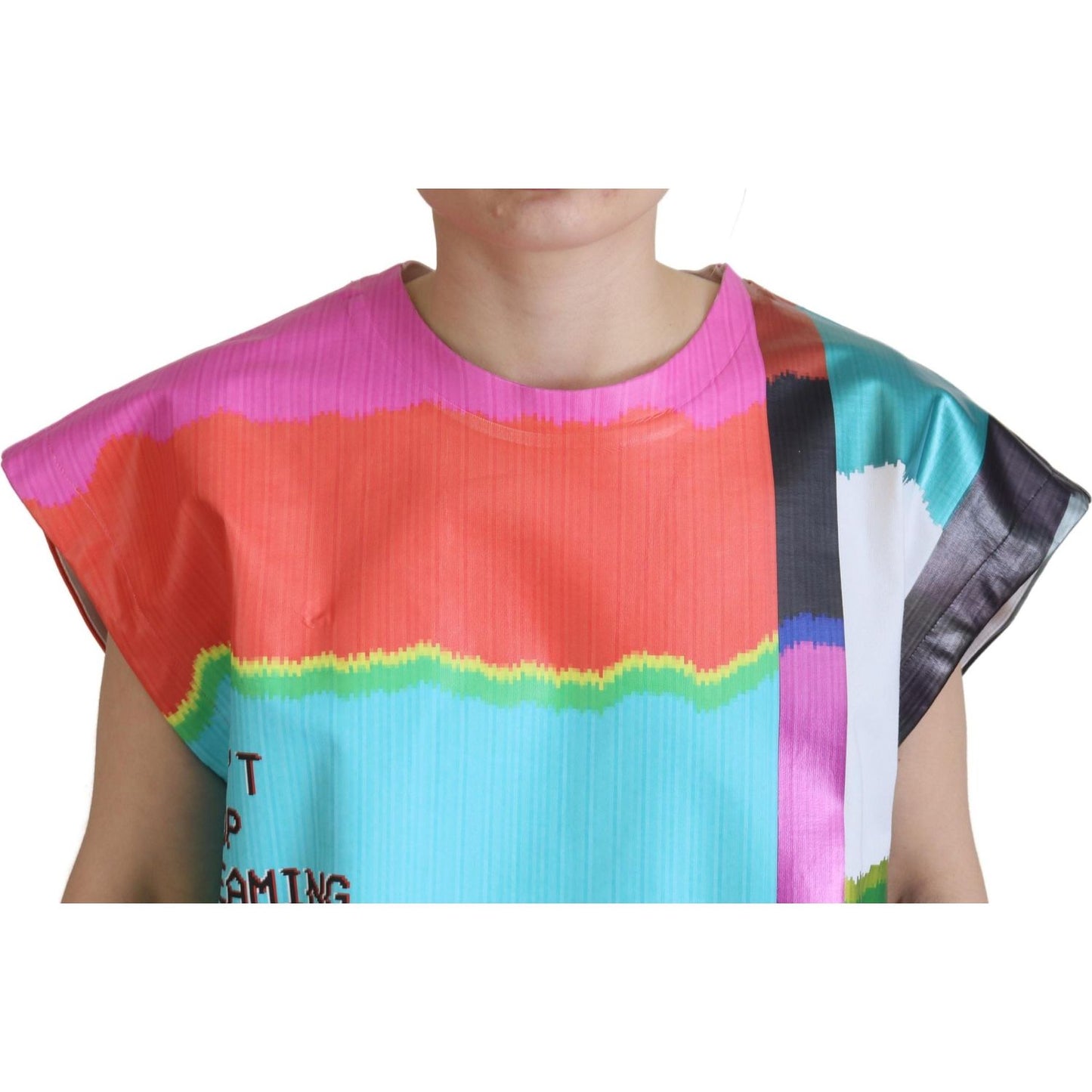 Dolce & Gabbana Multicolor Sleeveless Cotton Top Dolce & Gabbana