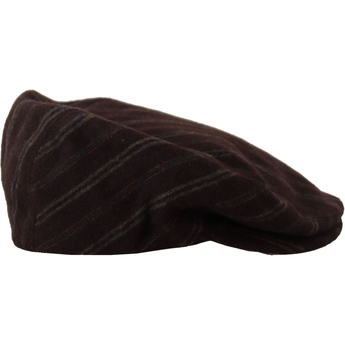 Dolce & Gabbana Elegant Striped Wool Blend Newsboy Cap Dolce & Gabbana