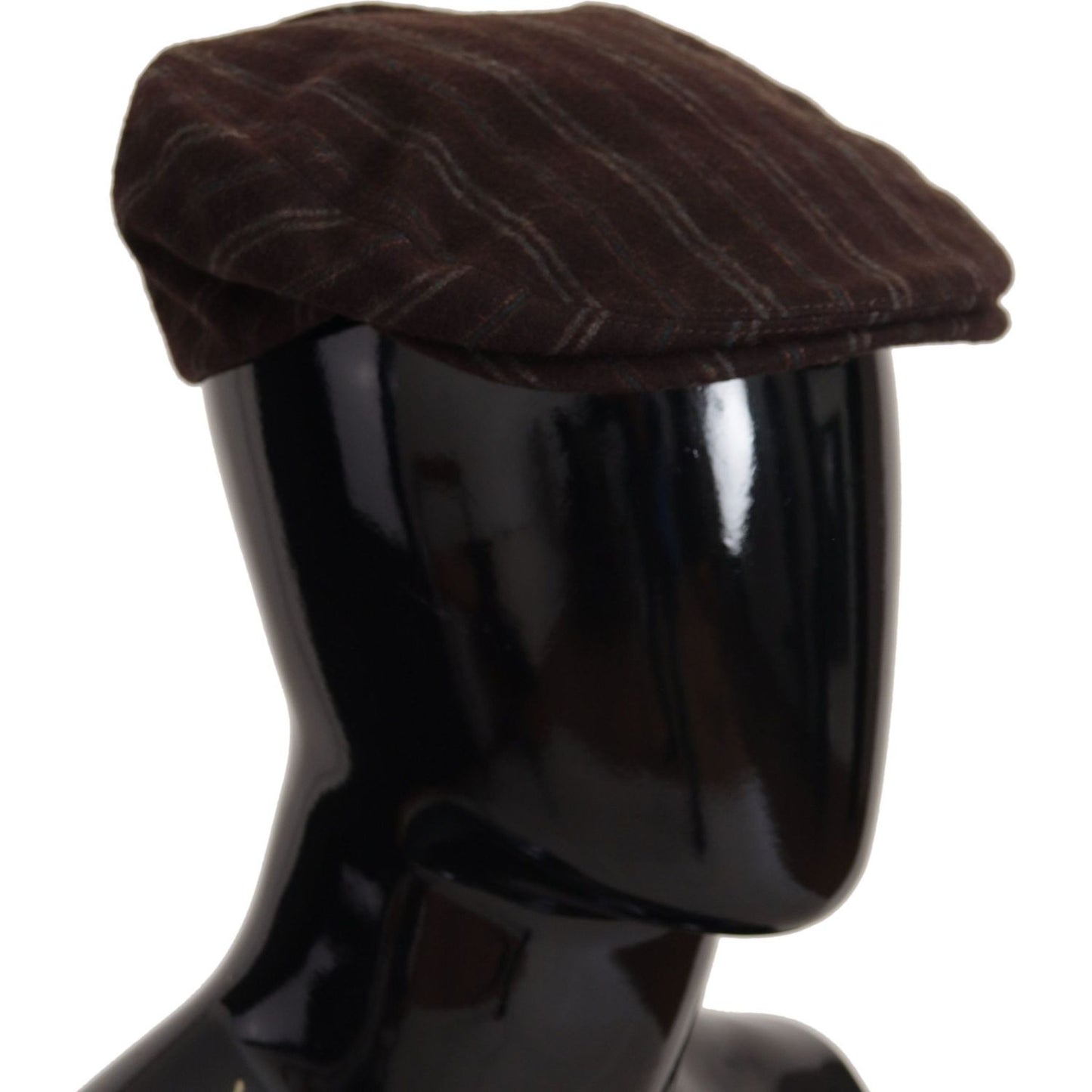 Dolce & Gabbana Elegant Striped Wool Blend Newsboy Cap Dolce & Gabbana