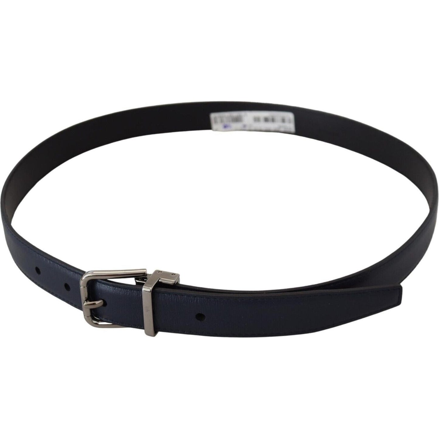 Dolce & Gabbana Elegant Blue Calf Leather Belt Dolce & Gabbana