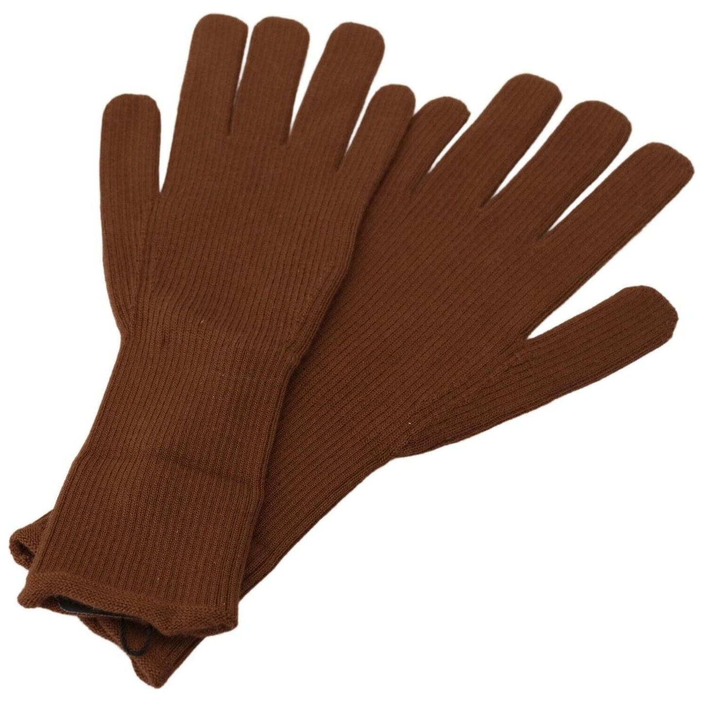 Dolce & Gabbana Elegant Brown Cashmere Winter Gloves Dolce & Gabbana