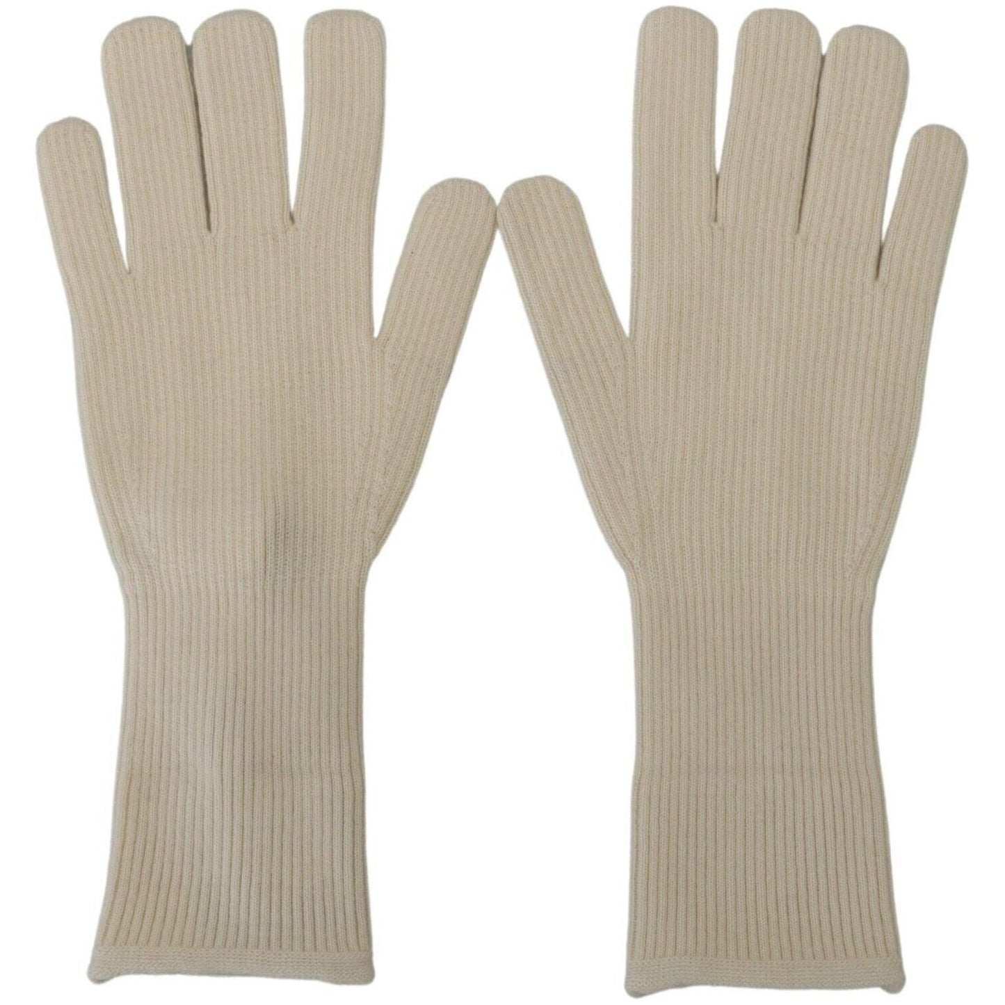 Dolce & Gabbana Elegant White Cashmere Gloves Dolce & Gabbana