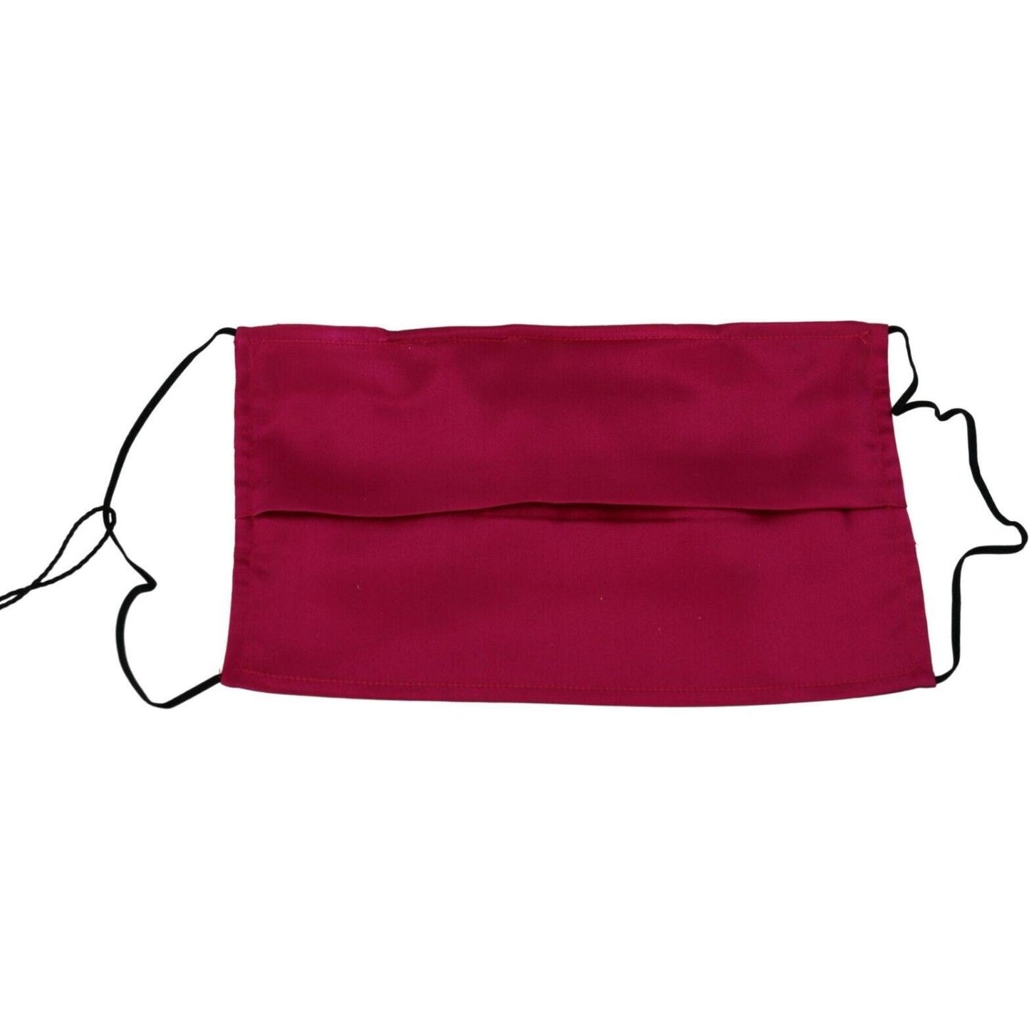 Dolce & Gabbana Elegant Silk Pleated Maroon Face Mask Dolce & Gabbana