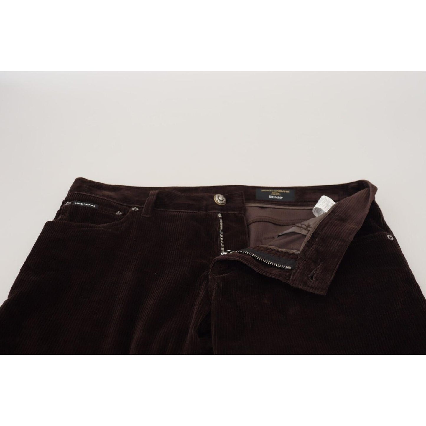 Dolce & Gabbana Elegant Brown Silk Blend Trousers Dolce & Gabbana