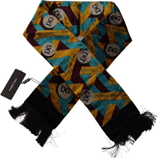 Dolce & Gabbana Elegant Multicolor Silk Blend Men's Scarf Dolce & Gabbana