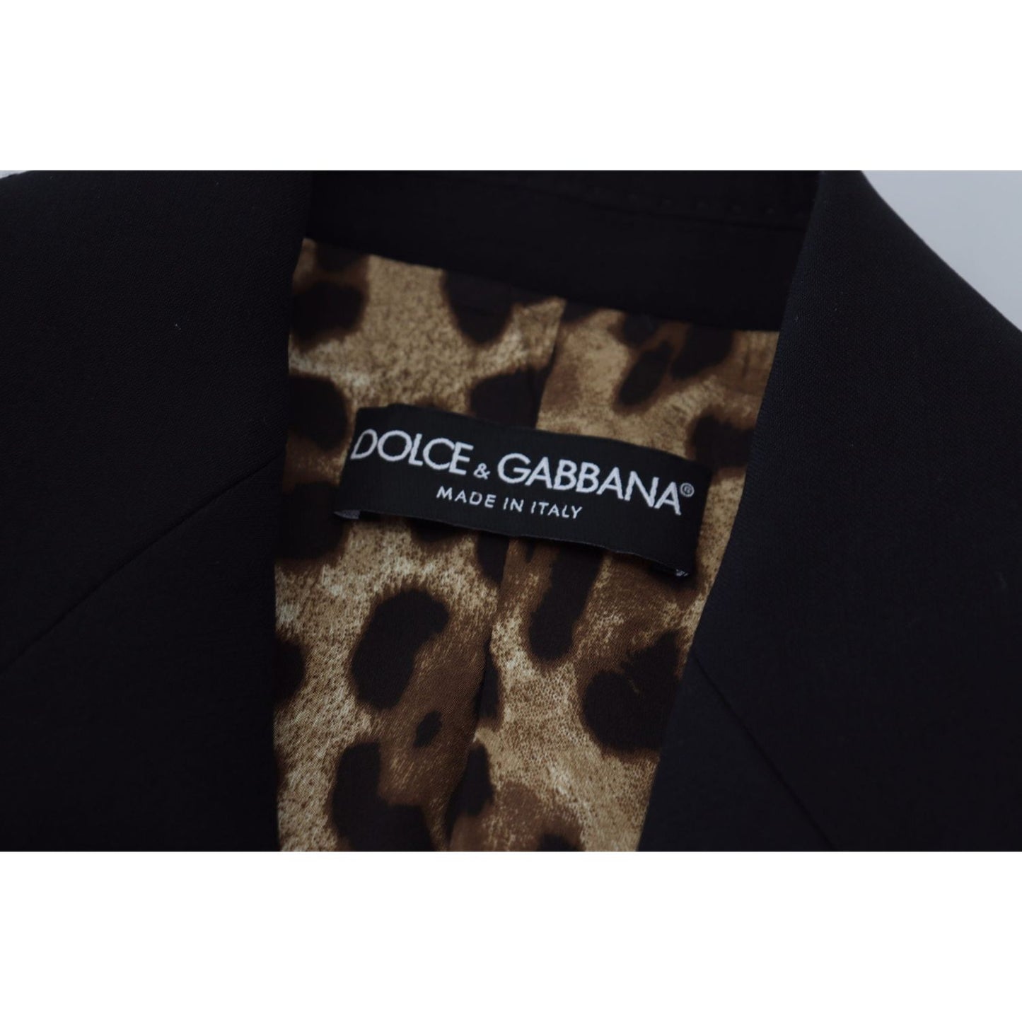 Dolce & Gabbana Elegant Black Stretch Wool Blazer Dolce & Gabbana