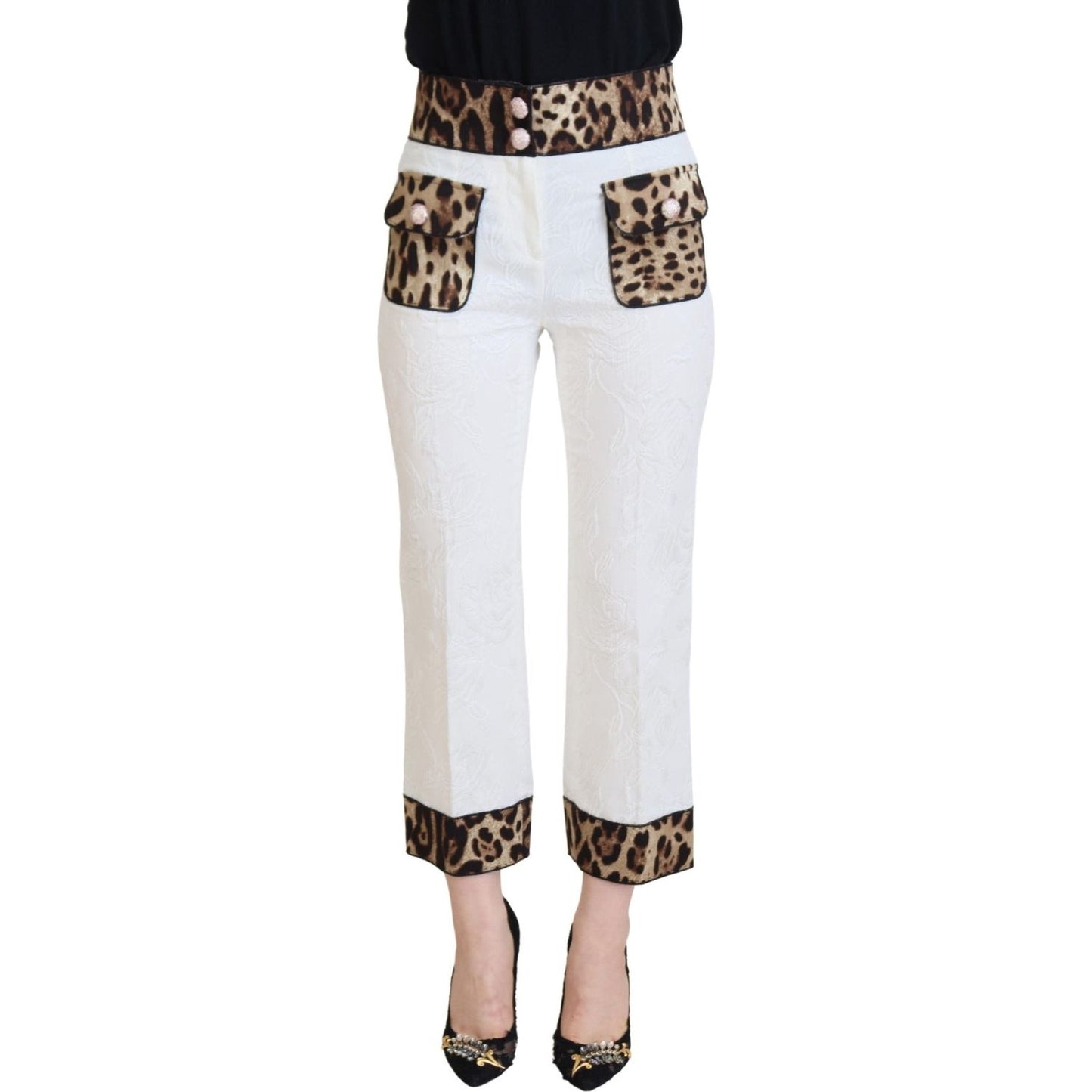 Dolce & Gabbana Elegant Leopard Print Pants for Sophisticated Style Dolce & Gabbana