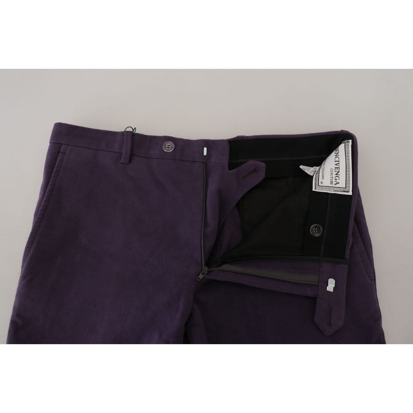 BENCIVENGA Elegant Purple Cotton Trousers BENCIVENGA