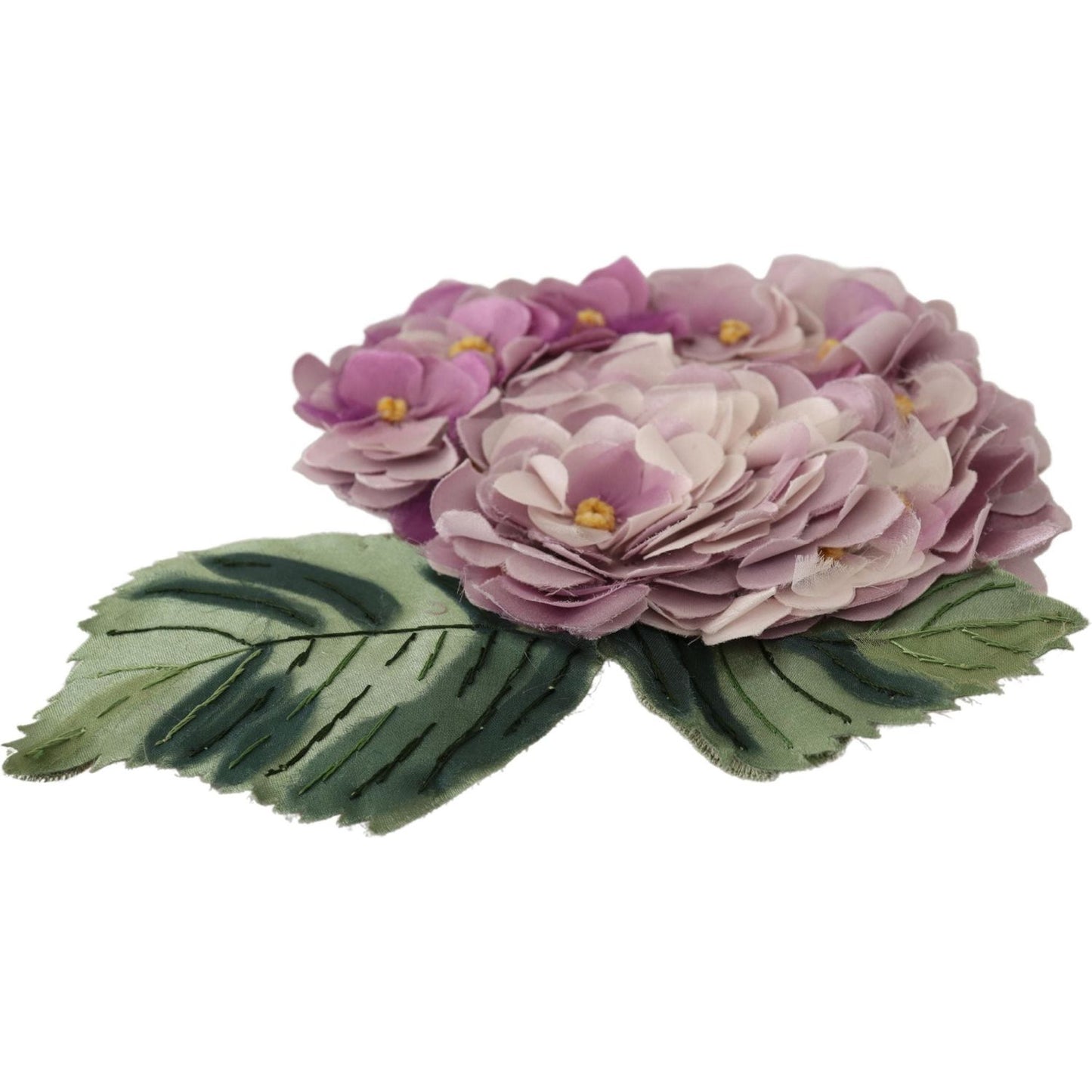 Dolce & Gabbana Elegant Purple Floral Silk Blend Brooch Dolce & Gabbana