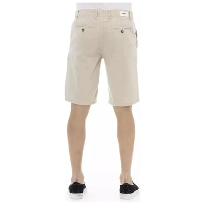 Baldinini Trend Beige Cotton Men Bermuda Short Baldinini Trend