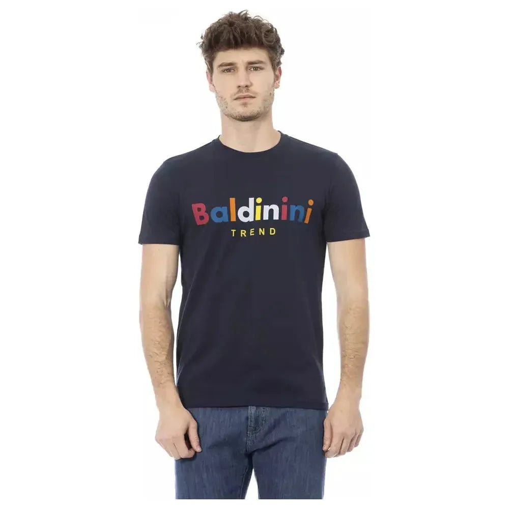 Baldinini Trend Blue Cotton Men T-Shirt Baldinini Trend