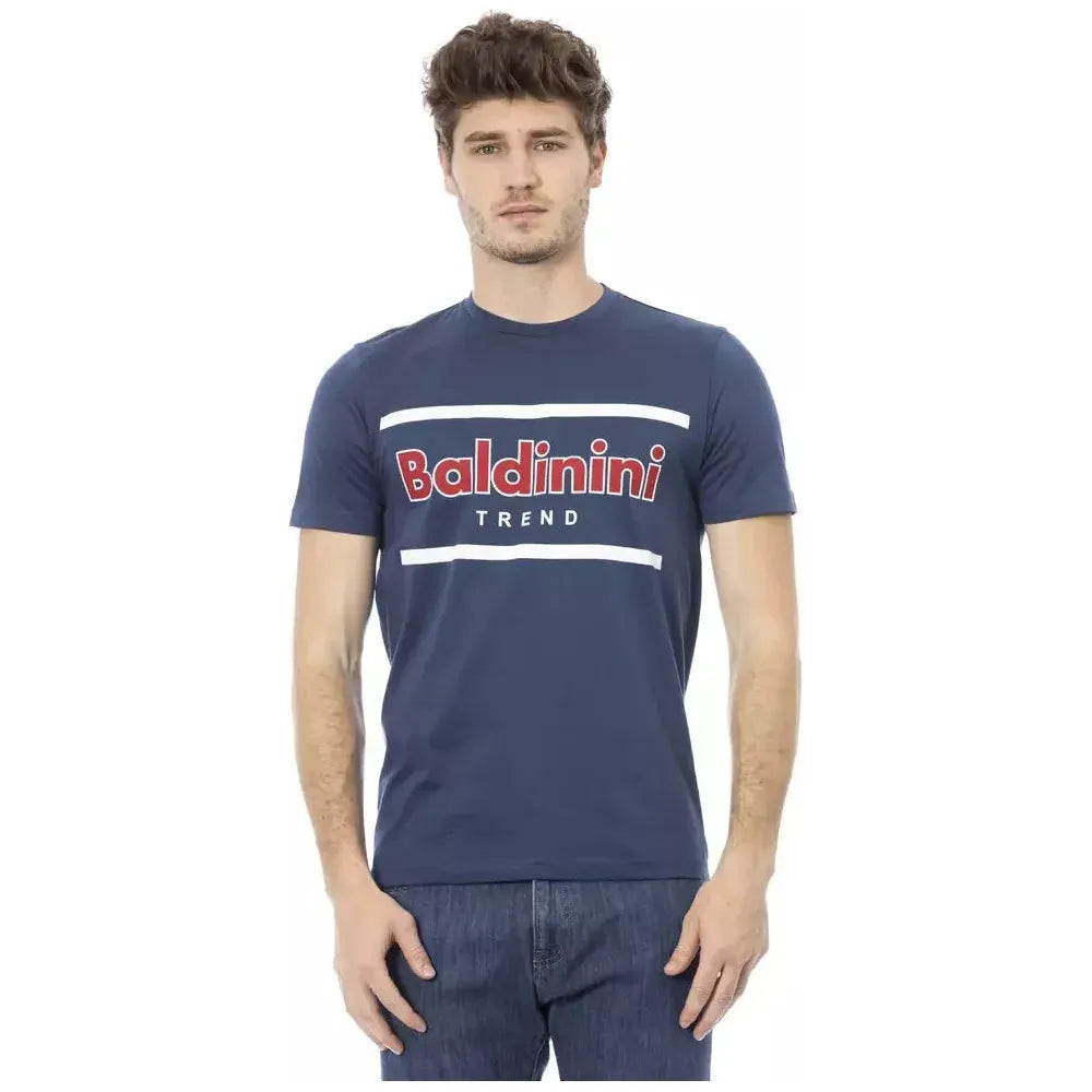 Baldinini Trend Blue Cotton Men T-Shirt Baldinini Trend