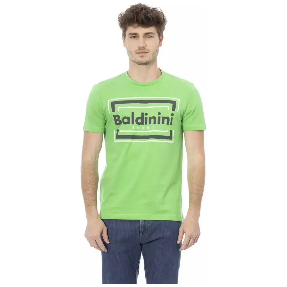 Baldinini Trend Green Cotton Men T-Shirt