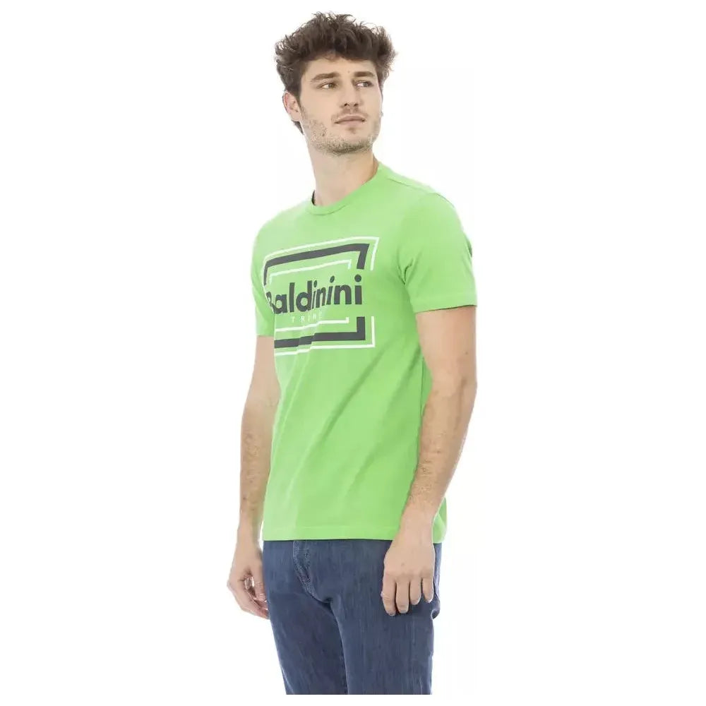 Baldinini Trend Green Cotton Men T-Shirt Baldinini Trend