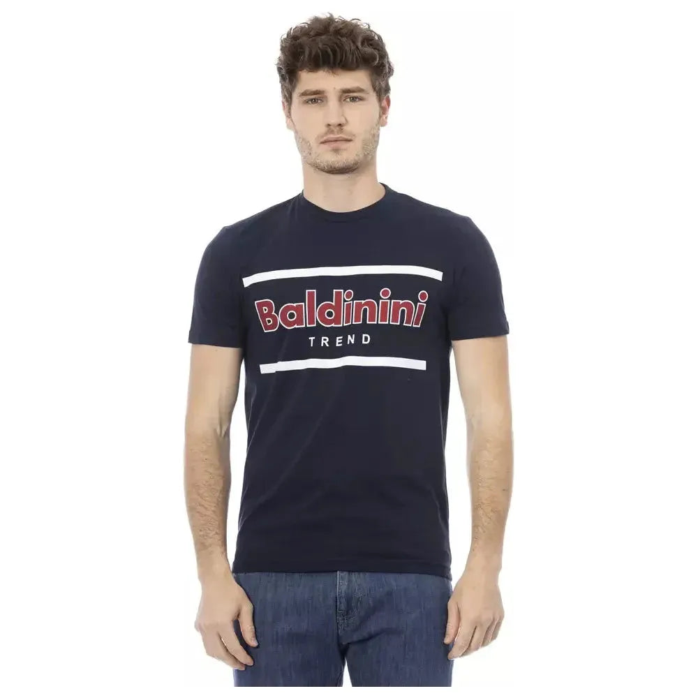 Baldinini Trend Blue Cotton Men T-Shirt Baldinini Trend