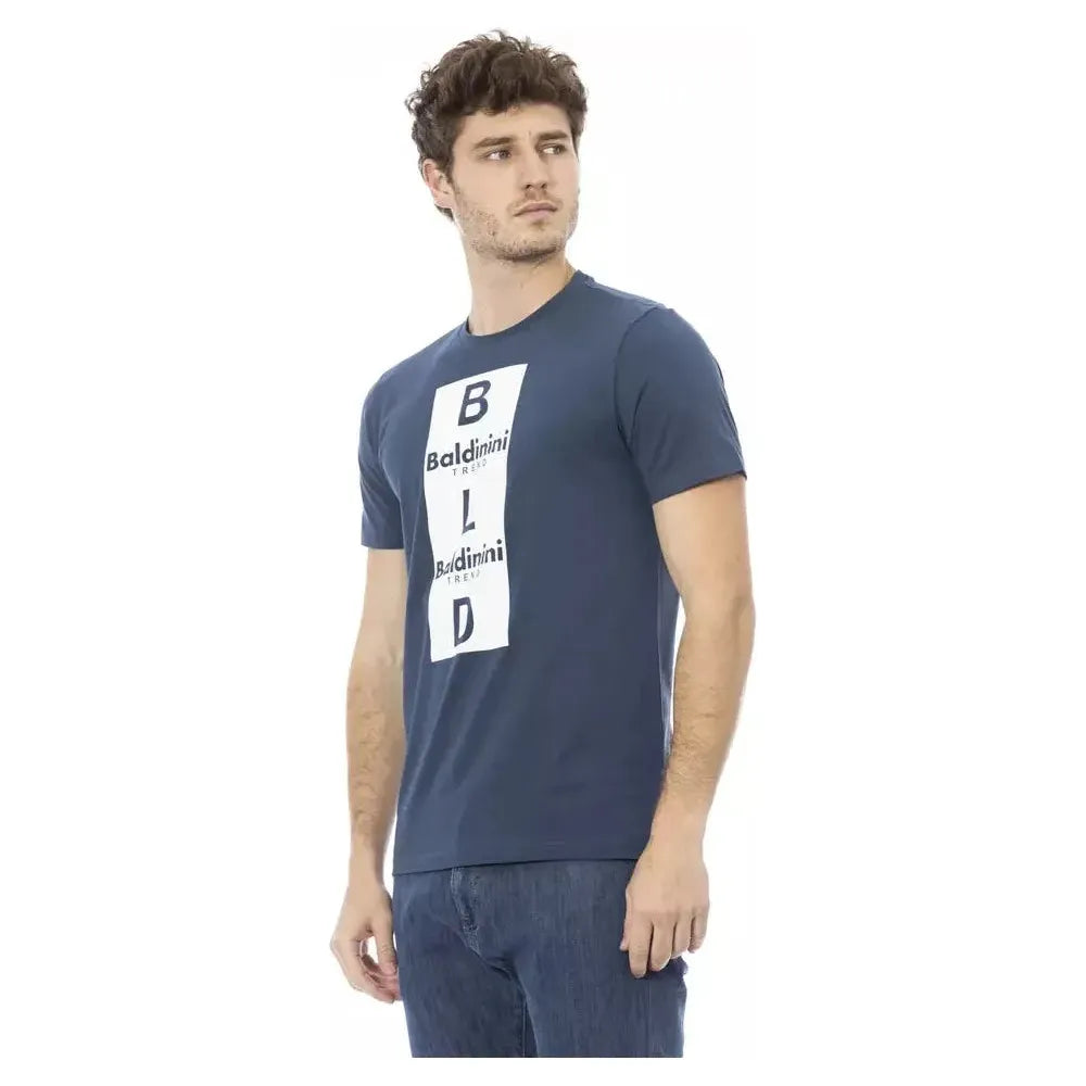 Baldinini Trend Blue Cotton Men T-Shirt Baldinini Trend