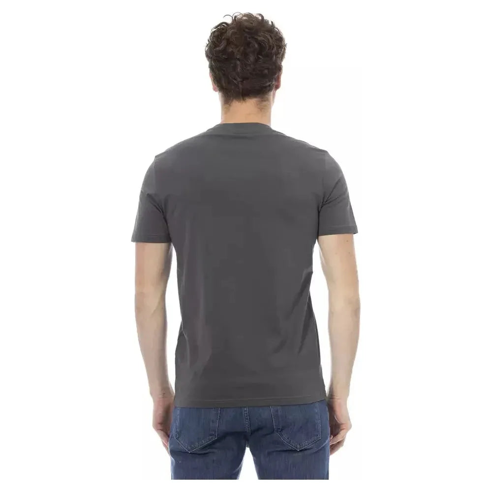 Baldinini Trend Gray Cotton Men T-Shirt Baldinini Trend