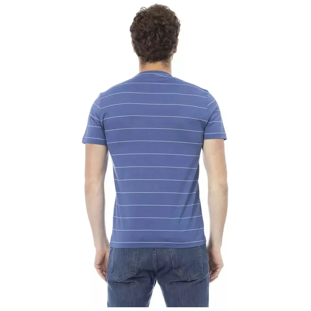 Baldinini Trend Blue Cotton Men T-Shirt Baldinini Trend