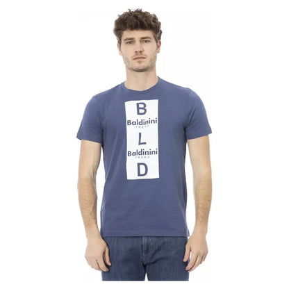 Baldinini Trend Blue Cotton Men T-Shirt