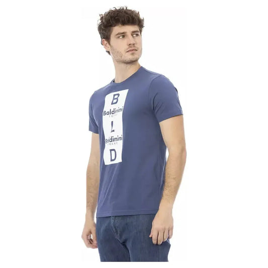 Baldinini Trend Blue Cotton Men T-Shirt Baldinini Trend