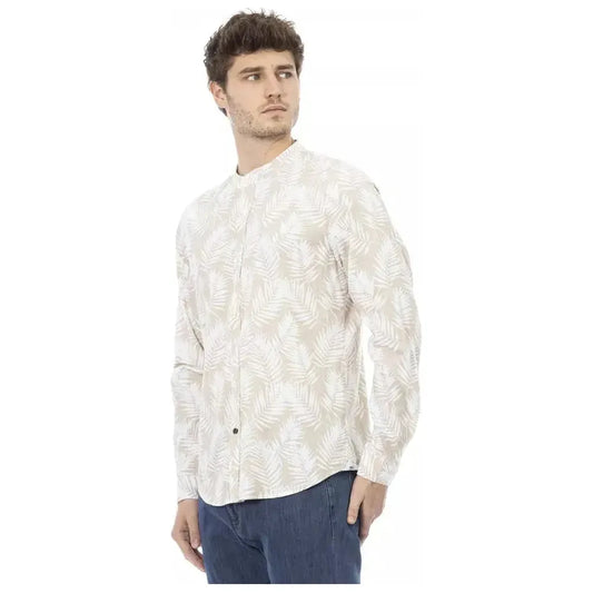 Baldinini Trend Beige Cotton Men Shirt Baldinini Trend