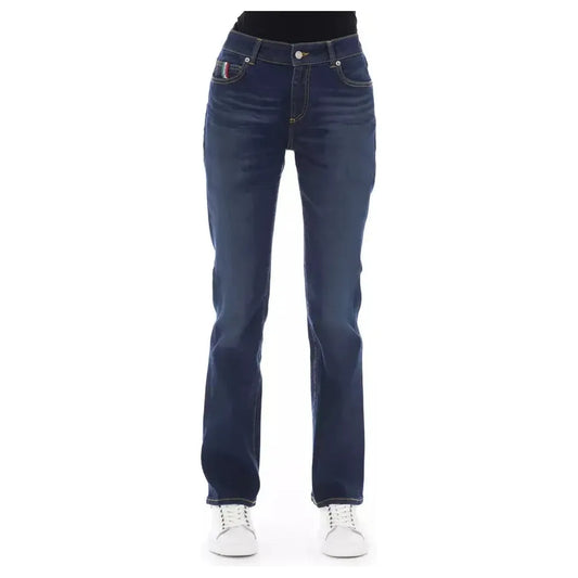 Baldinini Trend Blue Cotton Women Jeans Baldinini Trend