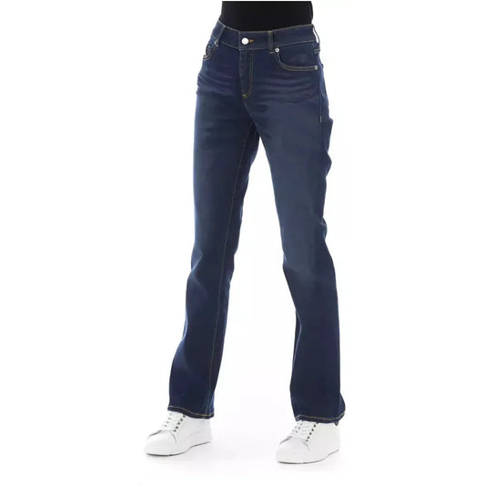 Baldinini Trend Blue Cotton Women Jeans Baldinini Trend