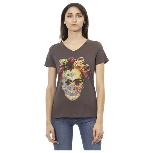 Trussardi Action Brown Cotton Women T-Shirt Trussardi Action