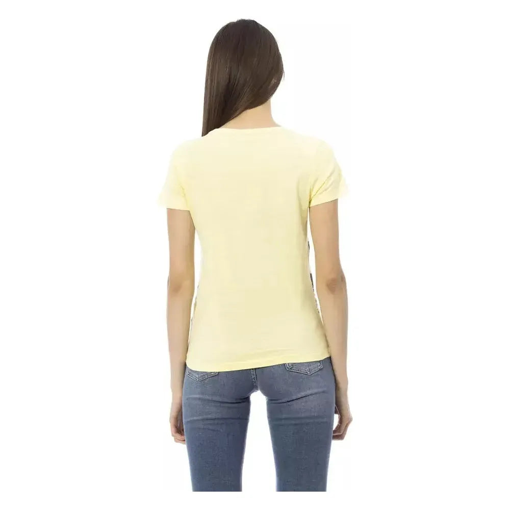 Trussardi Action Yellow Cotton Women Top Trussardi Action