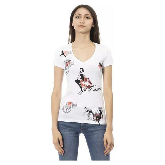 Trussardi Action White Cotton Women T-Shirt Trussardi Action