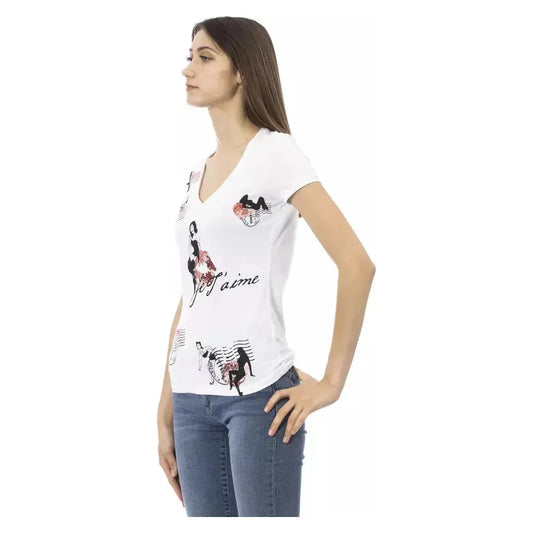 Trussardi Action White Cotton Women T-Shirt Trussardi Action