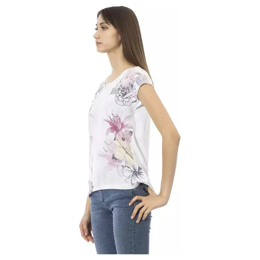 Trussardi Action White Cotton Women T-Shirt Trussardi Action