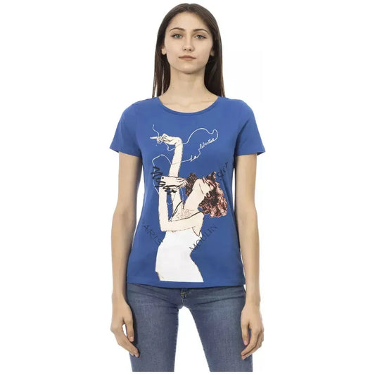 Trussardi Action Blue Cotton Women T-Shirt Trussardi Action