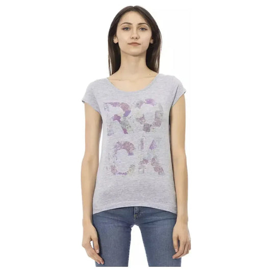 Trussardi Action Gray Cotton Women T-Shirt Trussardi Action