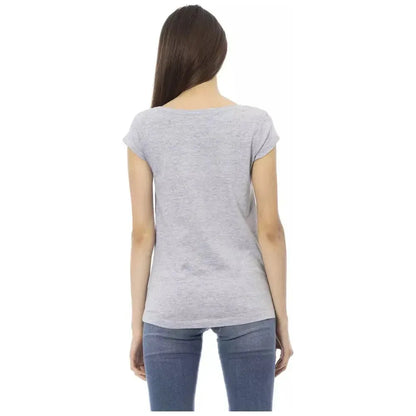 Trussardi Action Gray Cotton Women T-Shirt