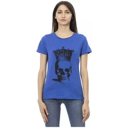 Trussardi Action Blue Cotton Women T-Shirt Trussardi Action