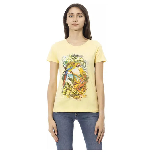 Trussardi Action Yellow Cotton Women T-Shirt Trussardi Action