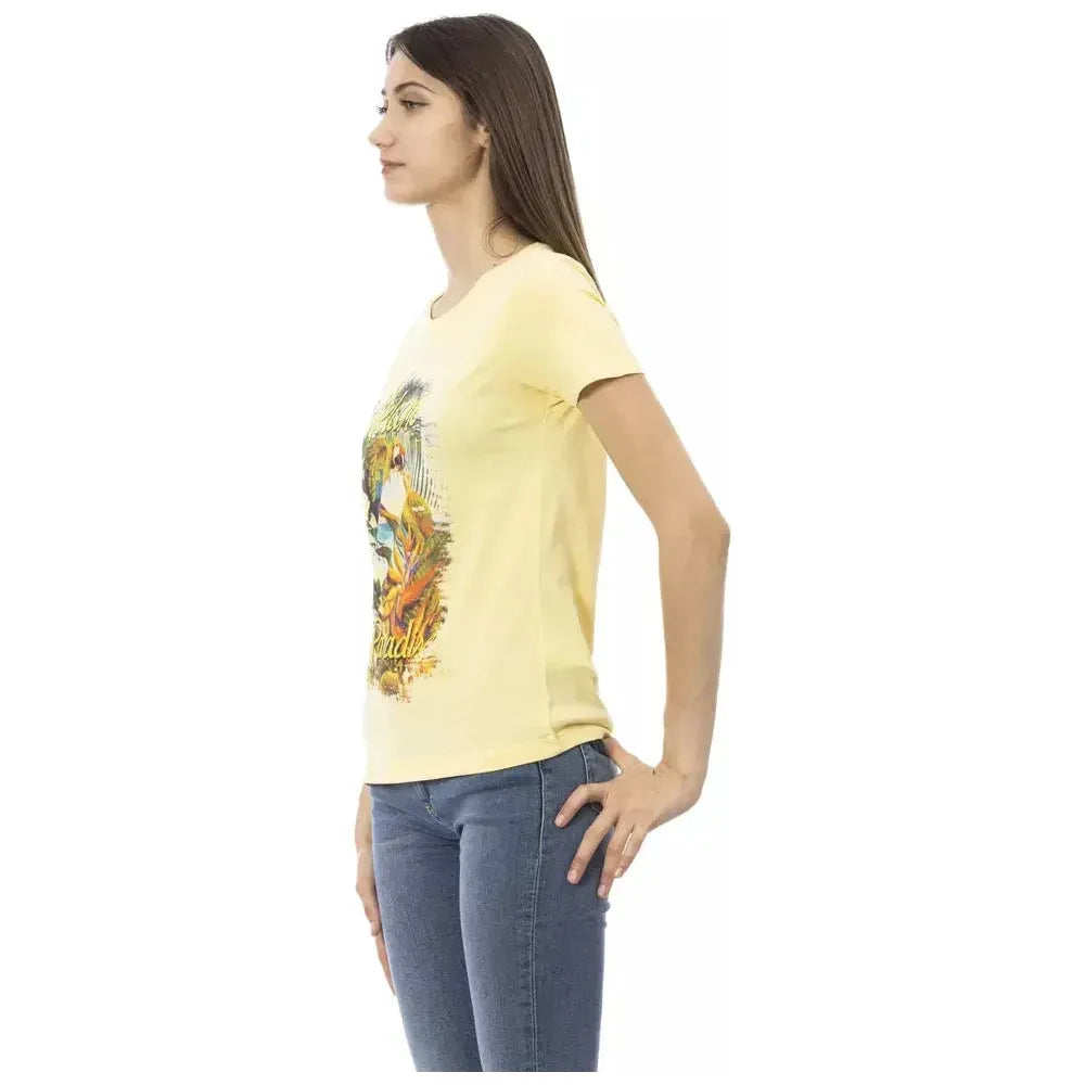 Trussardi Action Yellow Cotton Women Top Trussardi Action