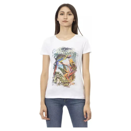 Trussardi Action White Cotton Women T-Shirt Trussardi Action