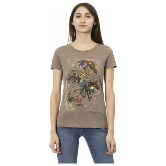 Trussardi Action Brown Cotton Women T-Shirt Trussardi Action