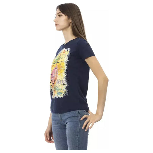 Trussardi Action Blue Cotton Women T-Shirt Trussardi Action