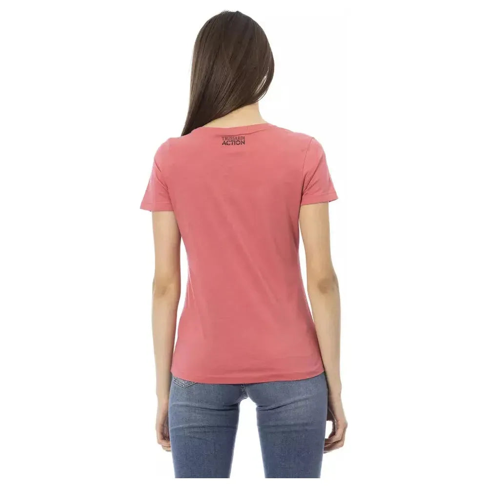 Trussardi Action Pink Cotton Women Top Trussardi Action